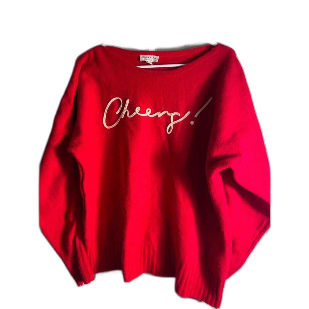 Rio & Rian Ladies New York Cheers! Sweater Large